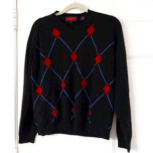 Austin Reed Sweater Men's Lg Merino Wool Silk, Cashmere V Neck Classic Pullover